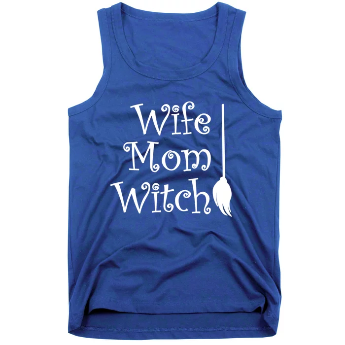 Wife Mom Witch With Broom Gift Tank Top