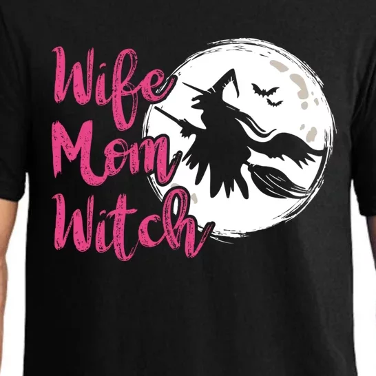 Wife Mom Witch Witch Halloween Costume Gift Pajama Set