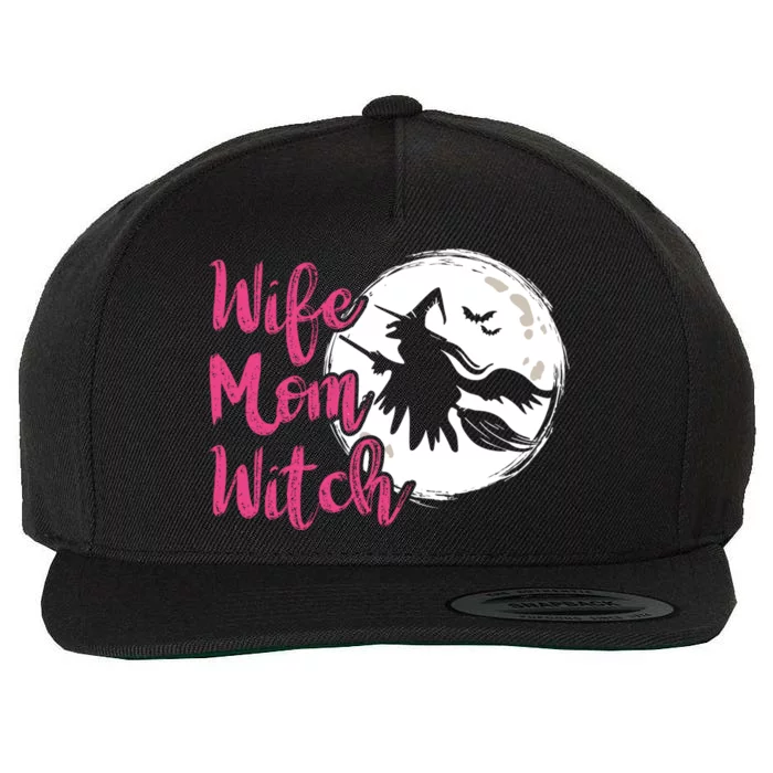 Wife Mom Witch Witch Halloween Costume Gift Wool Snapback Cap