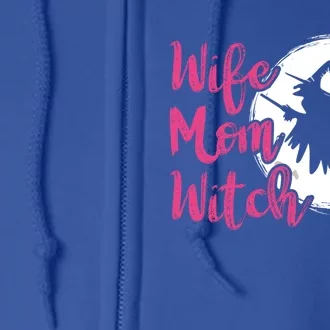 Wife Mom Witch Witch Halloween Costume Gift Full Zip Hoodie