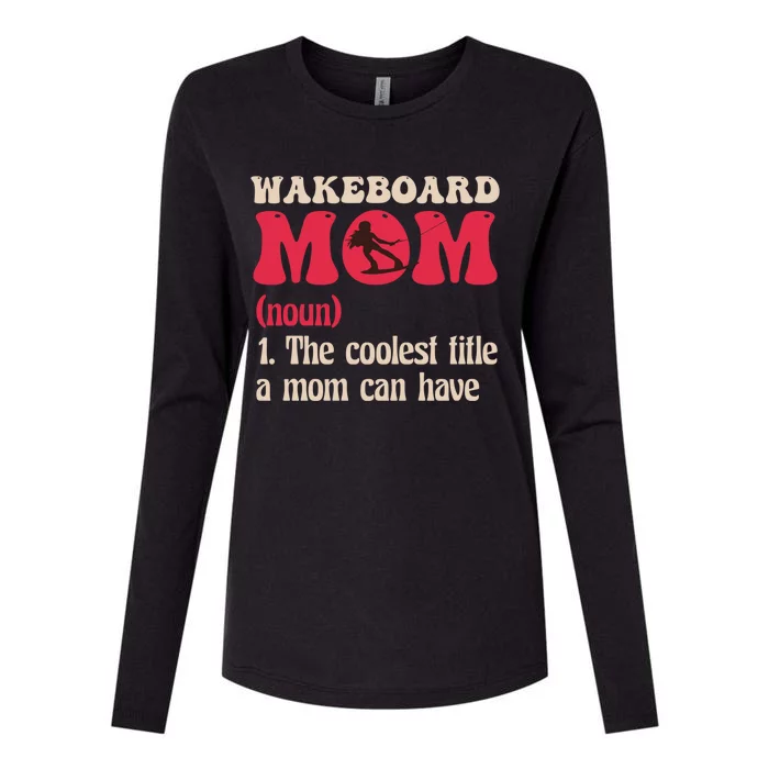 Wakeboard Mom Water Surfing Boating Skiing Wakeboarding Gift Womens Cotton Relaxed Long Sleeve T-Shirt