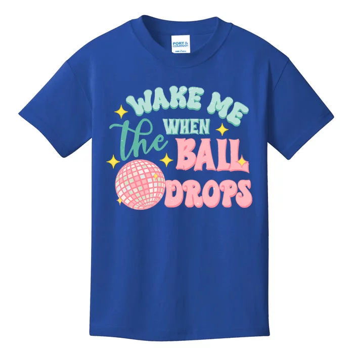 Wake Me When The Ball Drops New Year Eve 2024 Gift Kids T-Shirt