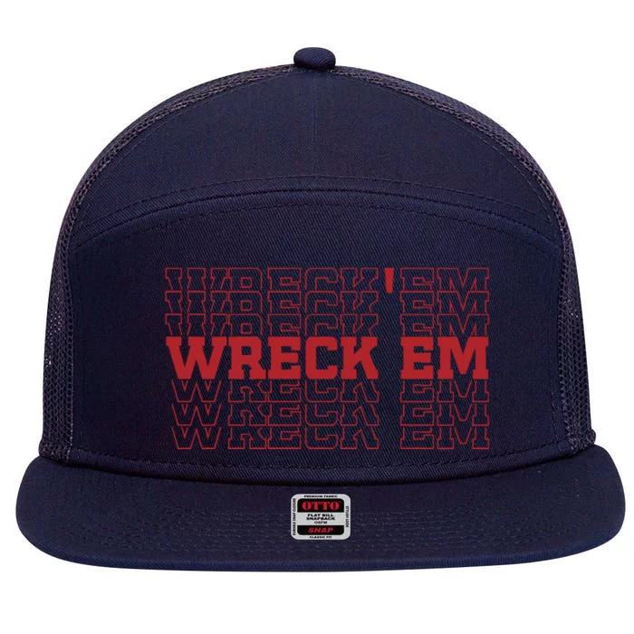 Wreckem Mirror 7 Panel Mesh Trucker Snapback Hat