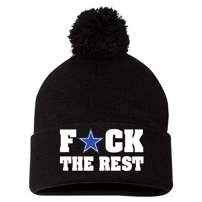 Will M Wearing Fuck The Rest Dallas Cowboy Pom Pom 12in Knit Beanie