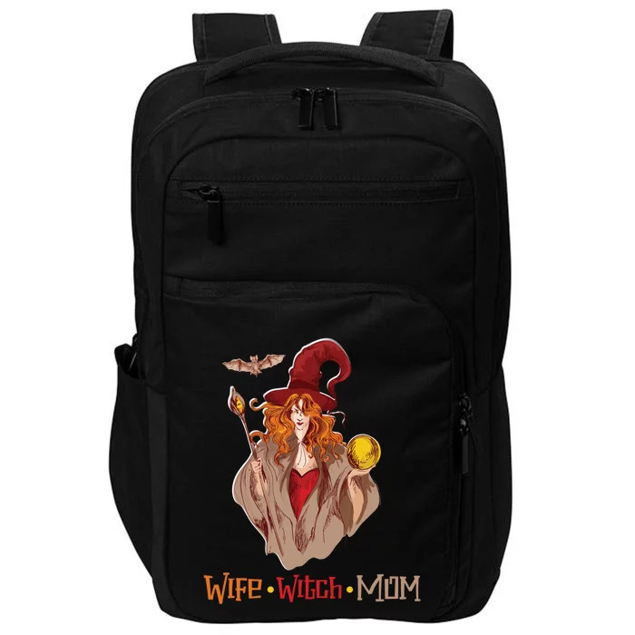 Wife Mom Witch Funny Halloween Costume Cute Gift Impact Tech Backpack