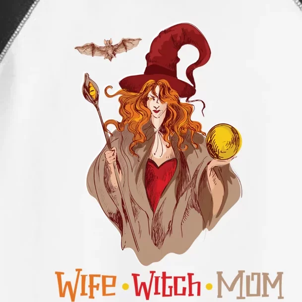 Wife Mom Witch Funny Halloween Costume Cute Gift Toddler Fine Jersey T-Shirt