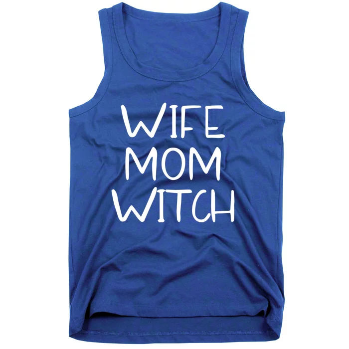 Wife Mom Witch Halloween Wicca Witchcraft Great Gift Tank Top