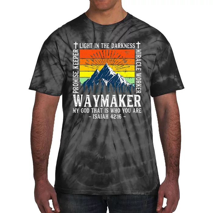 Waymaker Miracle Worker Promise Keeper Christian Tie-Dye T-Shirt