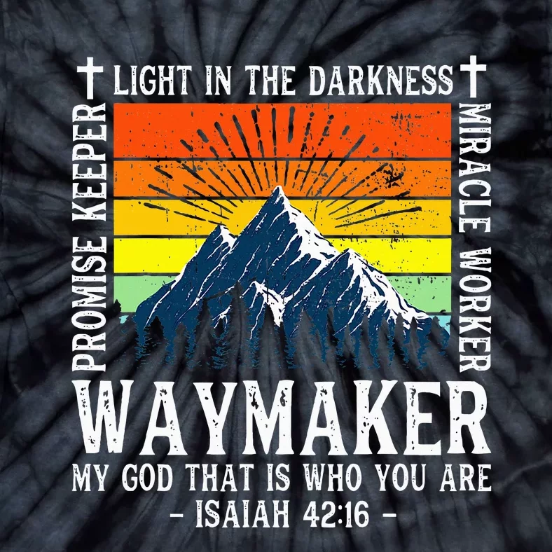 Waymaker Miracle Worker Promise Keeper Christian Tie-Dye T-Shirt