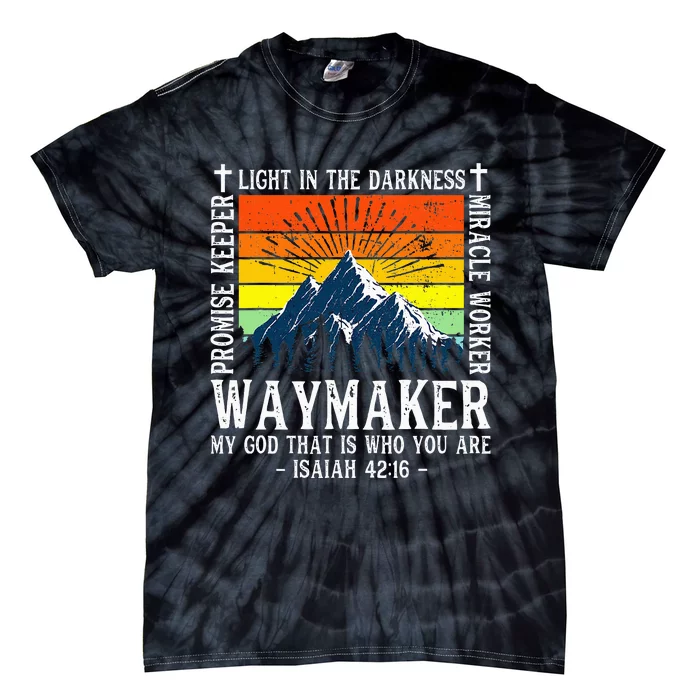 Waymaker Miracle Worker Promise Keeper Christian Tie-Dye T-Shirt