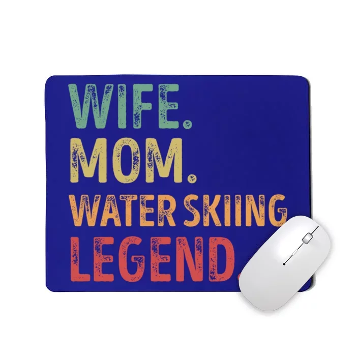 Wife Mom Water Skiing Legend Gift Mousepad