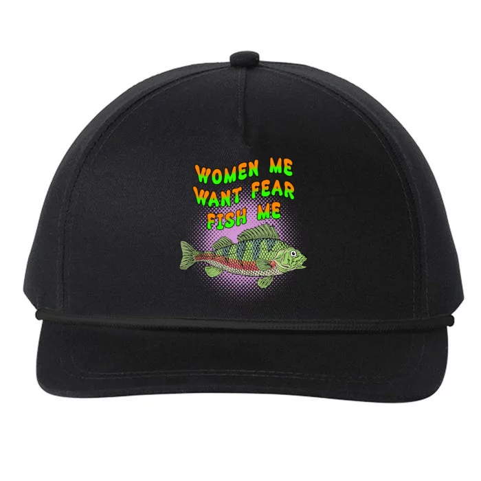 Women Me Want Fear Fish Me Snapback Five-Panel Rope Hat