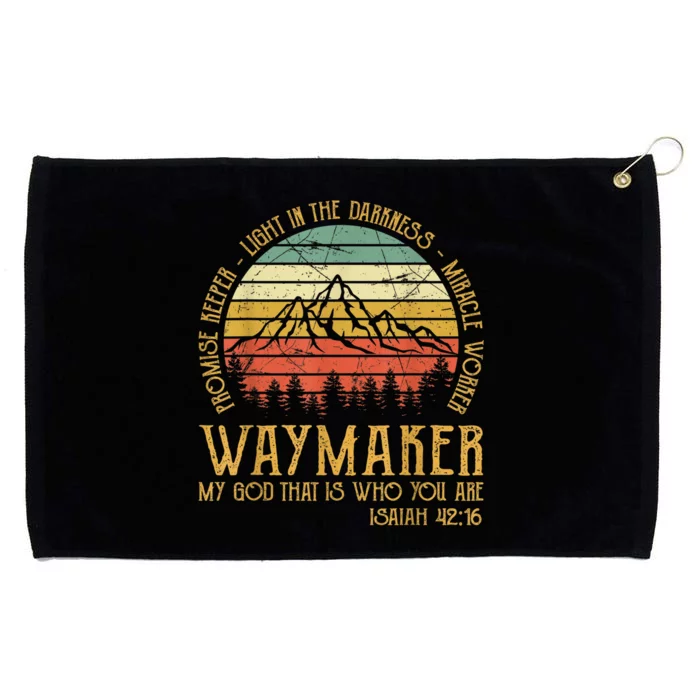 Waymaker Miracle Worker Promise Keeper Christian Grommeted Golf Towel