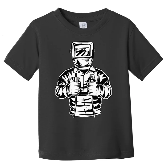 Welder Metal Worker Welding Fabricating Blacksmithing Toddler T-Shirt