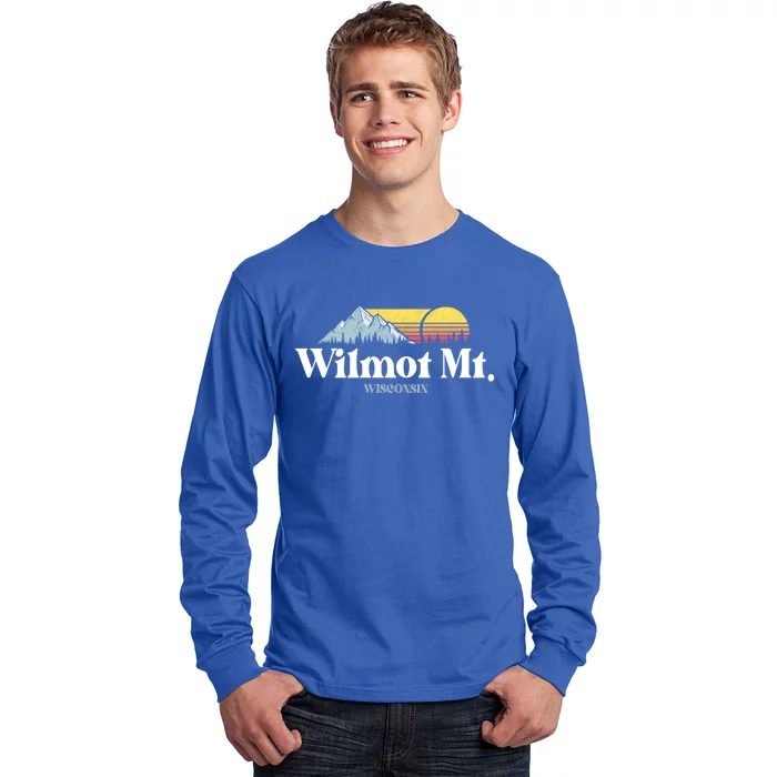 Wilmot Mountain Wisconsin Ski Trip Snowboarding Slopes Cute Gift Long Sleeve Shirt