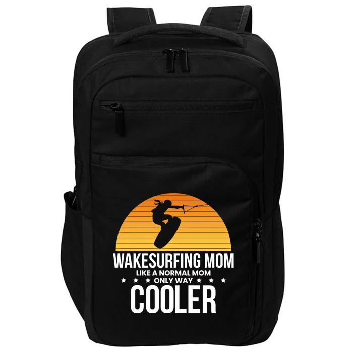 Wakesurf Mom Wakeboard Wakeboarding Wakeboarder Surfing Gift Impact Tech Backpack