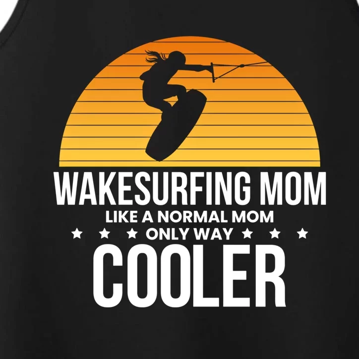 Wakesurf Mom Wakeboard Wakeboarding Wakeboarder Surfing Gift Performance Tank