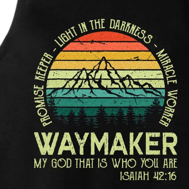 Waymaker Miracle Worker Promise Keeper Christian Apparel Ladies Tri-Blend Wicking Tank