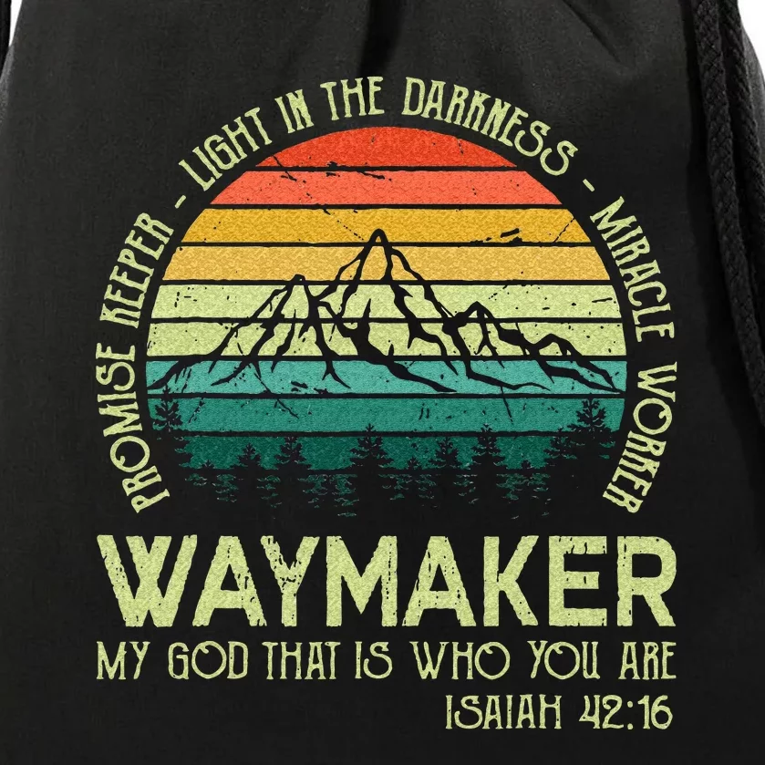 Waymaker Miracle Worker Promise Keeper Christian Apparel Drawstring Bag