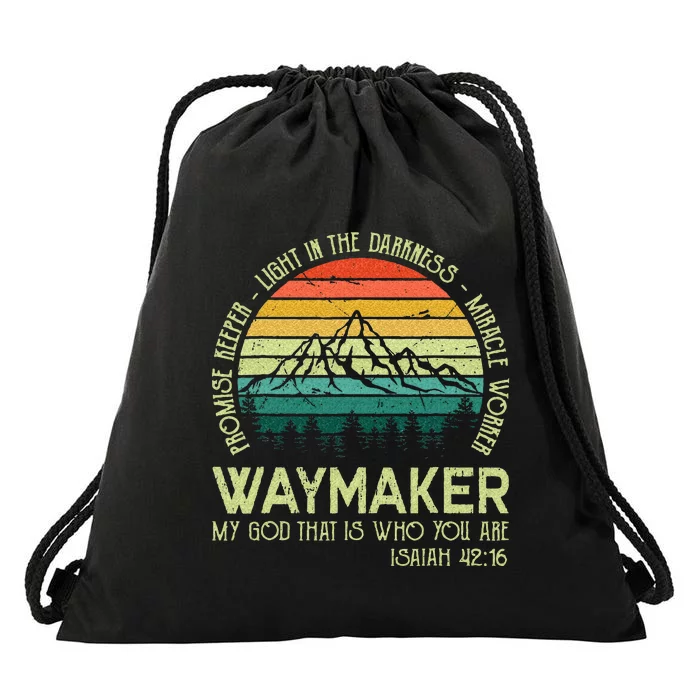 Waymaker Miracle Worker Promise Keeper Christian Apparel Drawstring Bag