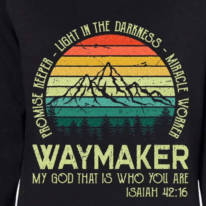 Waymaker Miracle Worker Promise Keeper Christian Apparel Womens California Wash Sweatshirt