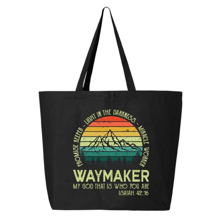 Waymaker Miracle Worker Promise Keeper Christian Apparel 25L Jumbo Tote