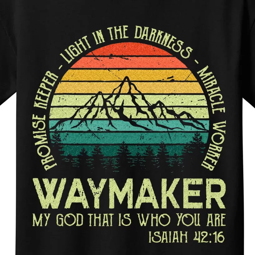 Waymaker Miracle Worker Promise Keeper Christian Apparel Kids T-Shirt