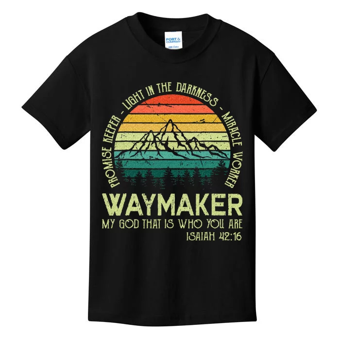 Waymaker Miracle Worker Promise Keeper Christian Apparel Kids T-Shirt