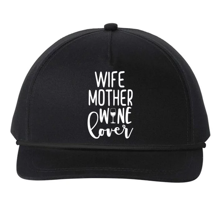 Wife Mother Wine Lover Snapback Five-Panel Rope Hat