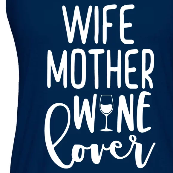 Wife Mother Wine Lover Ladies Essential Flowy Tank