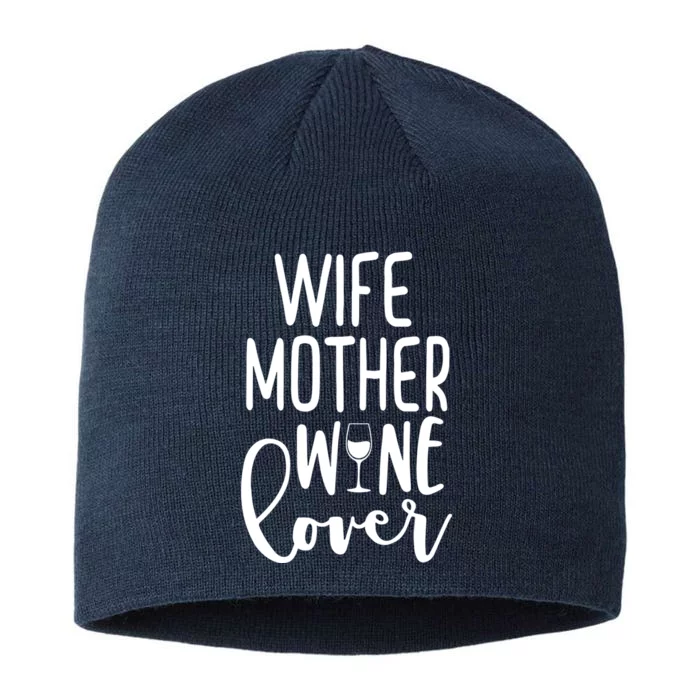 Wife Mother Wine Lover 8 1/2in Sustainable Knit Beanie