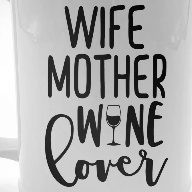 Wife Mother Wine Lover Front & Back Beer Stein