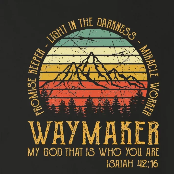 Waymaker Miracle Worker Promise Keeper Christian Toddler Long Sleeve Shirt