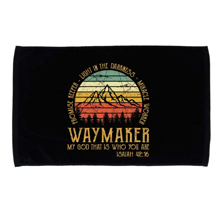 Waymaker Miracle Worker Promise Keeper Christian Microfiber Hand Towel