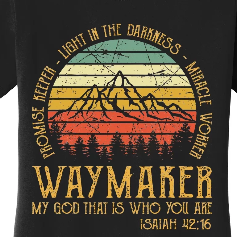 Waymaker Miracle Worker Promise Keeper Christian Women's T-Shirt