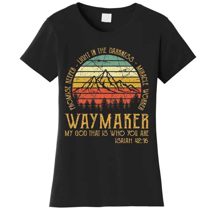 Waymaker Miracle Worker Promise Keeper Christian Women's T-Shirt