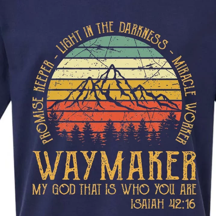 Waymaker Miracle Worker Promise Keeper Christian Sueded Cloud Jersey T-Shirt