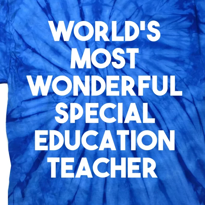 World's Most Wonderful Special Education Teacher Gift Tie-Dye T-Shirt