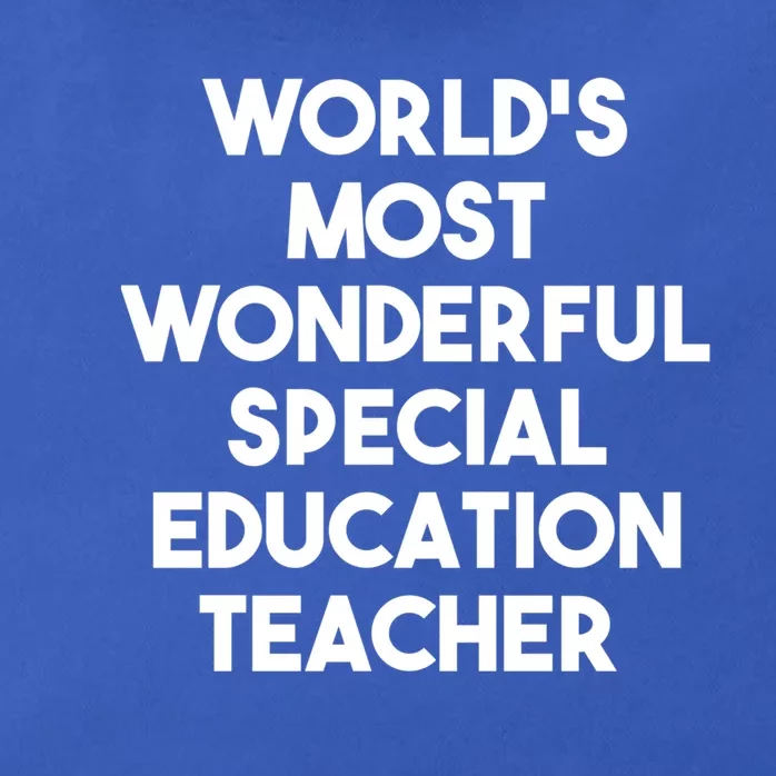 World's Most Wonderful Special Education Teacher Gift Zip Tote Bag