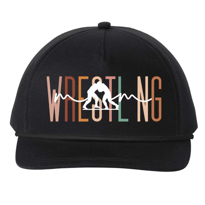 Wrestling Mom Wrestling Mama Cute Mom Life Wrestling Snapback Five-Panel Rope Hat