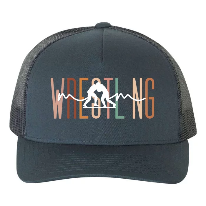 Wrestling Mom Wrestling Mama Cute Mom Life Wrestling Yupoong Adult 5-Panel Trucker Hat