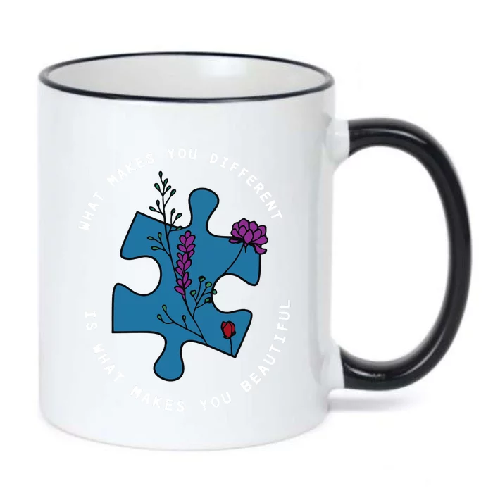 What Makes You Different Is What Makes You Beautiful Autism Black Color Changing Mug