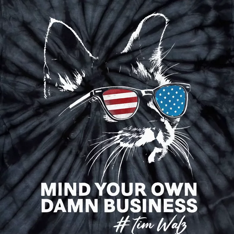 Walz Mind Your Own Damn Business Harris Waltz Cat Lady Tie-Dye T-Shirt