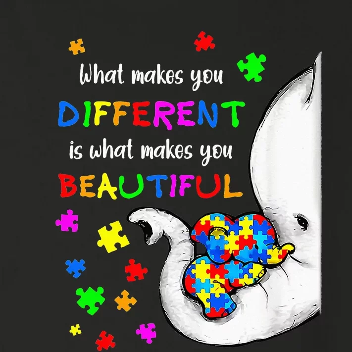 What Makes You Different Elephant Mom Autism Toddler Long Sleeve Shirt