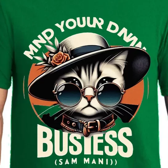 Walz Mind Your Own Damn Business Harris Waltz Cat Lady Pajama Set