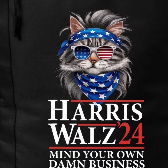 Walz Mind Your Own Damn Business Harris Waltz Cat Lady Daily Commute Backpack