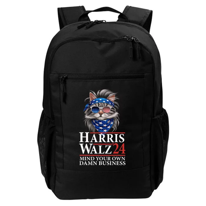 Walz Mind Your Own Damn Business Harris Waltz Cat Lady Daily Commute Backpack