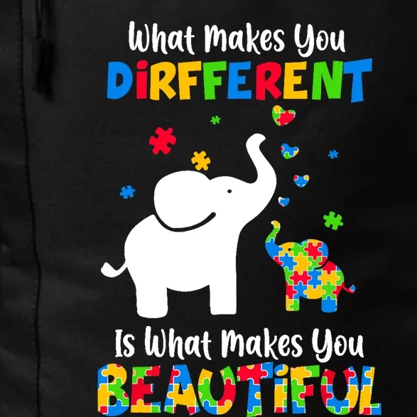 What Makes You Different Autism Child Elephant Mom Awareness Daily Commute Backpack