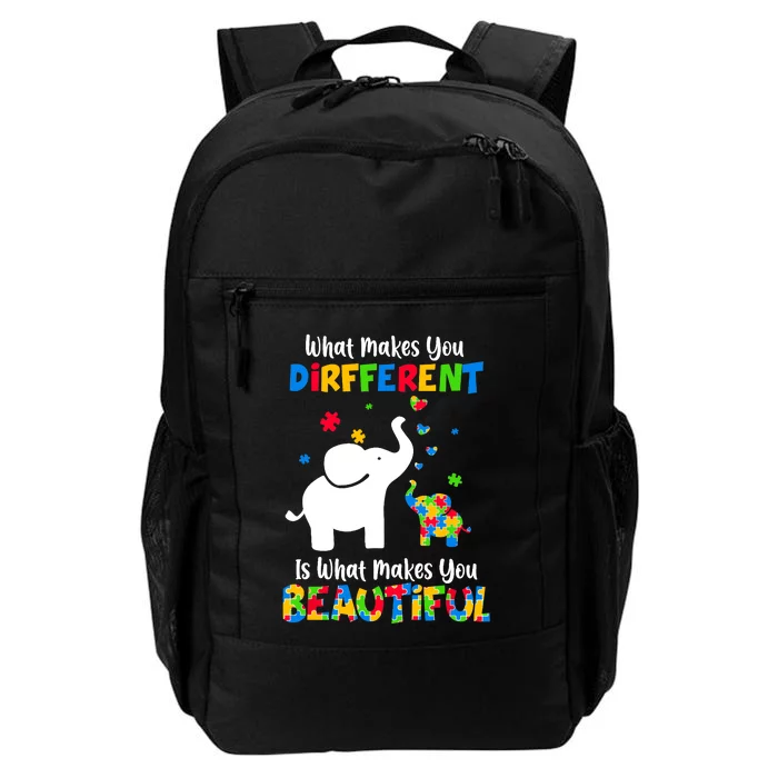 What Makes You Different Autism Child Elephant Mom Awareness Daily Commute Backpack