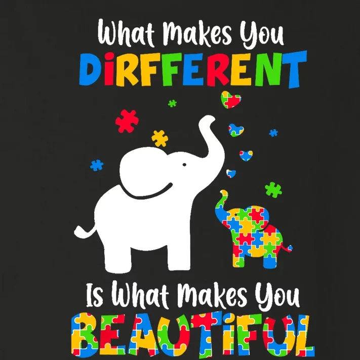 What Makes You Different Autism Child Elephant Mom Awareness Toddler Long Sleeve Shirt